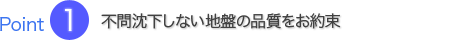 不問沈下しない地盤の品質をお約束