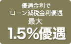 優遇金利でローン減税金利優遇最大　1.5％優遇