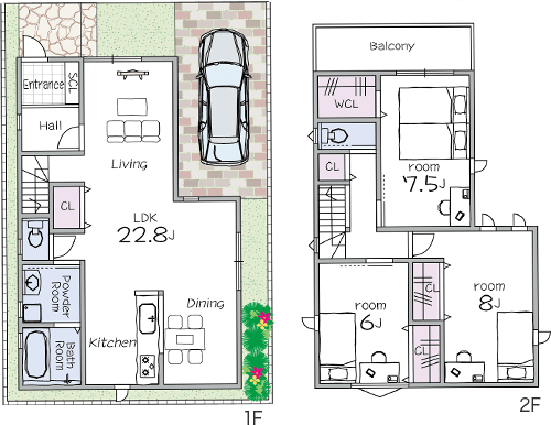 C号地プラン①　間取り図