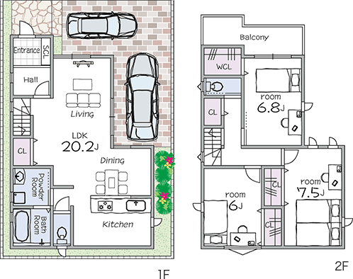 C号地プラン②　間取り図